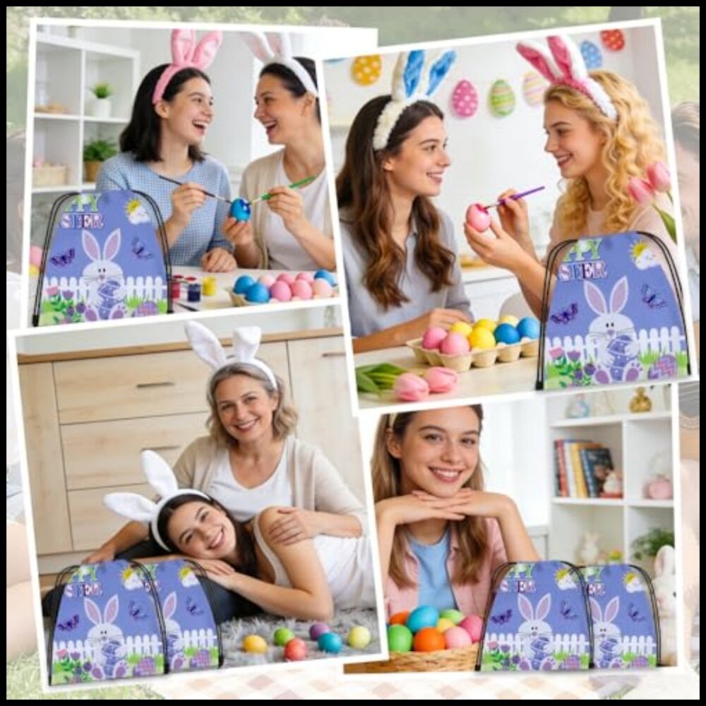 Purple Drawstring Backpack Polyester Sporty Gym T… - image 7